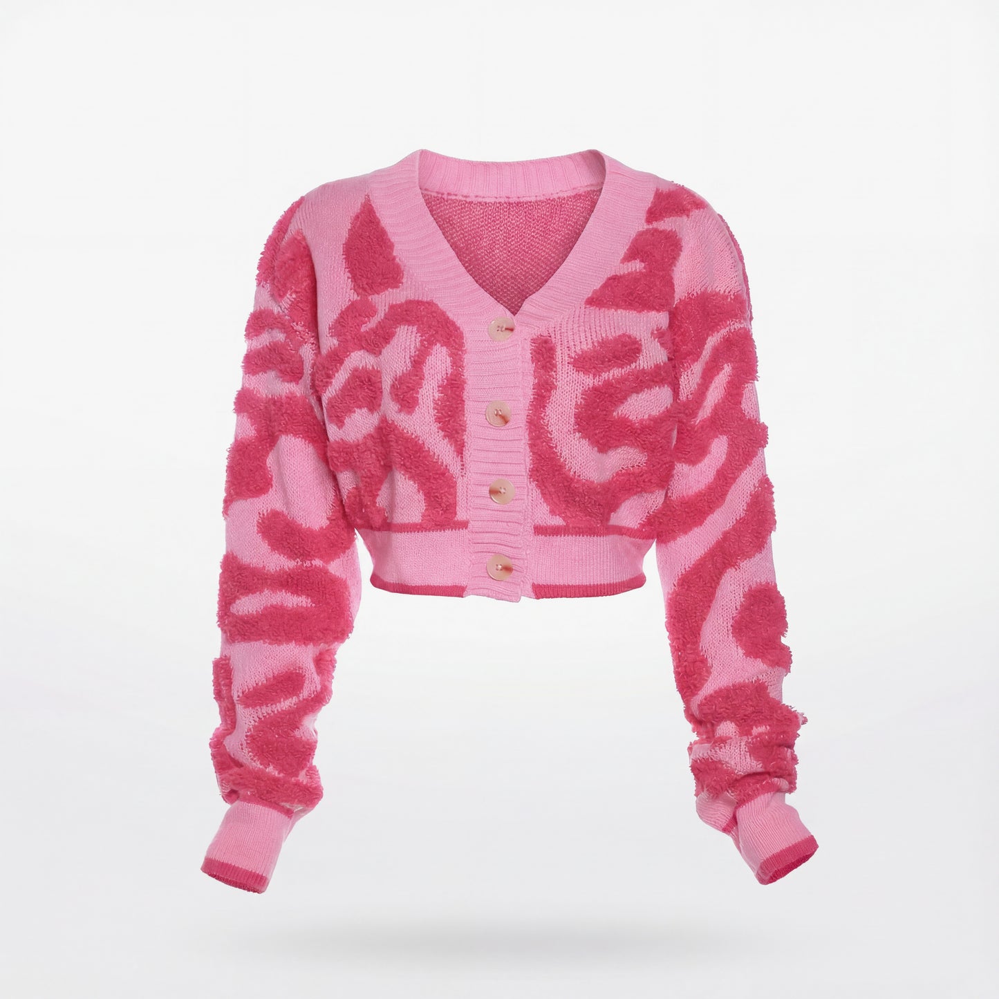 Cropped Y2K Knit Cardigan