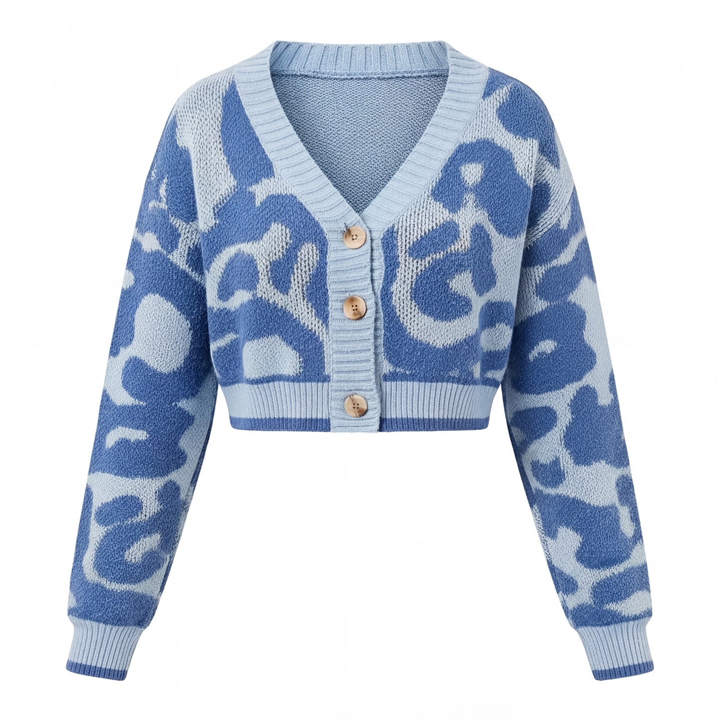 Cropped Y2K Knit Cardigan