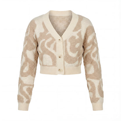 Cropped Y2K Knit Cardigan